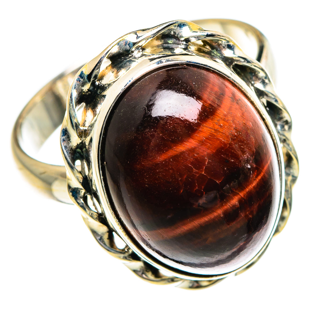 Red Tiger Eye Rings handcrafted by Ana Silver Co - RING84099