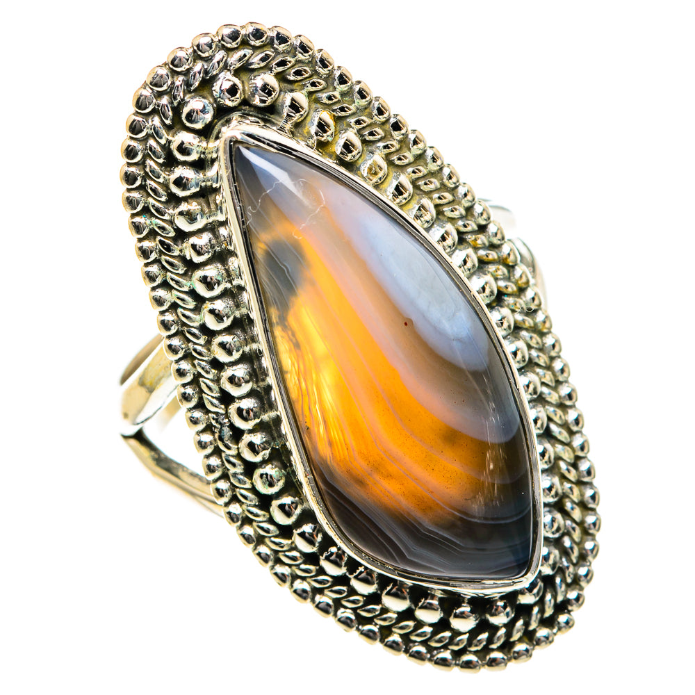 Botswana Agate Rings handcrafted by Ana Silver Co - RING84138