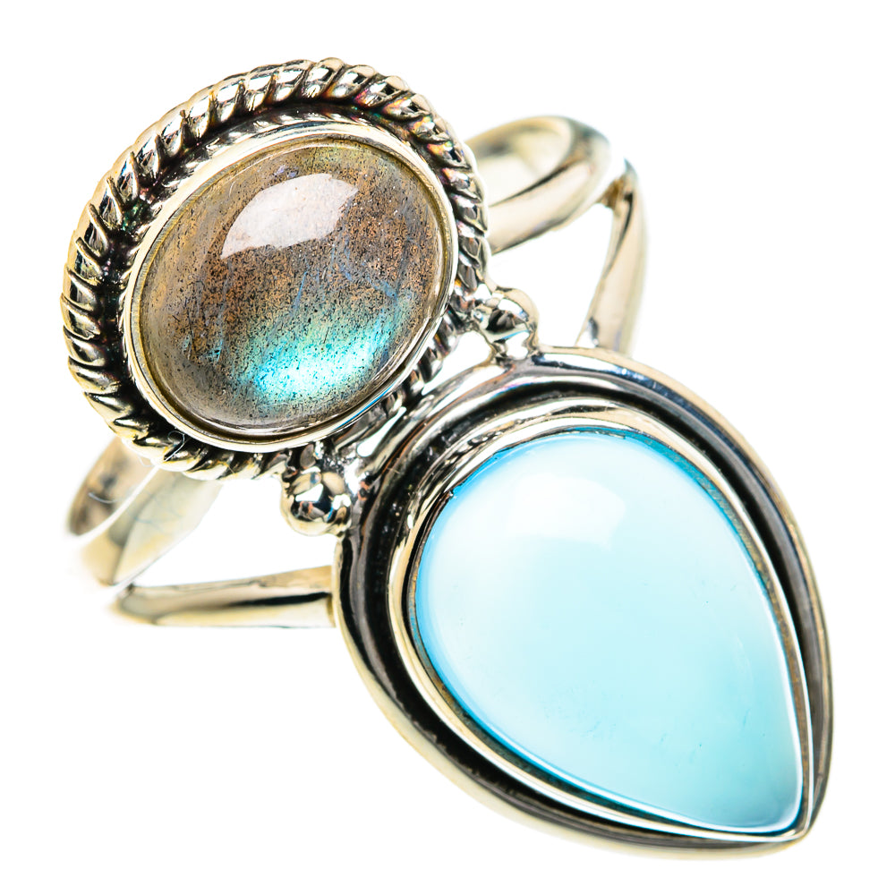 Aqua Chalcedony Rings handcrafted by Ana Silver Co - RING84149