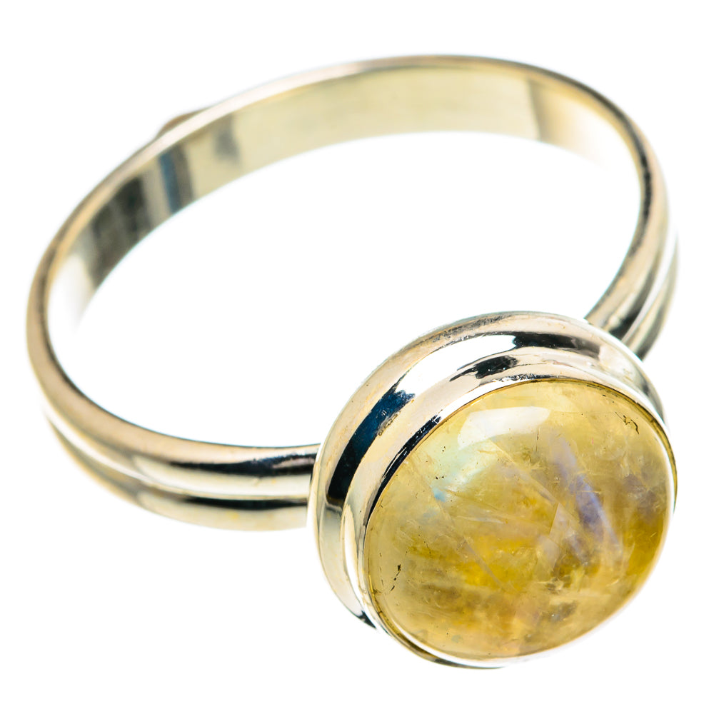 Yellow Moonstone Rings handcrafted by Ana Silver Co - RING84215 - Photo 2