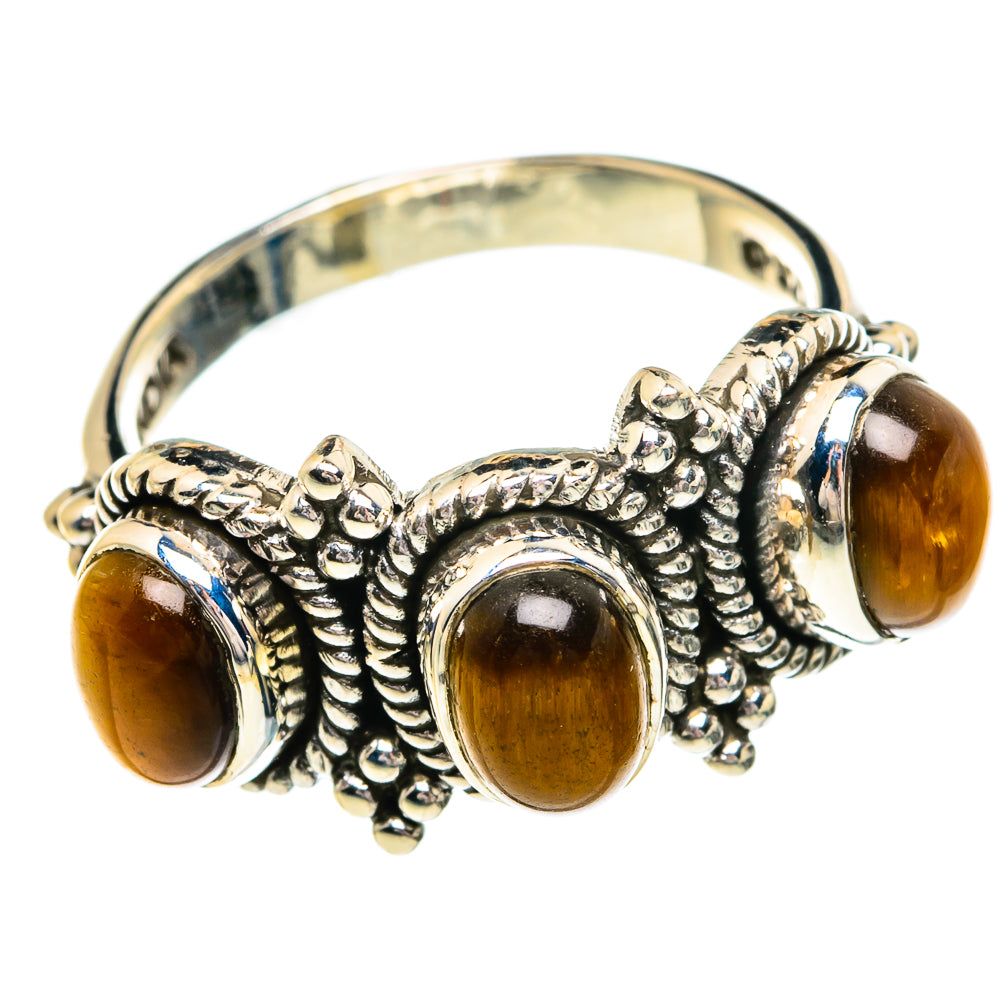 Tiger Eye Rings handcrafted by Ana Silver Co - RING84319 - Photo 2