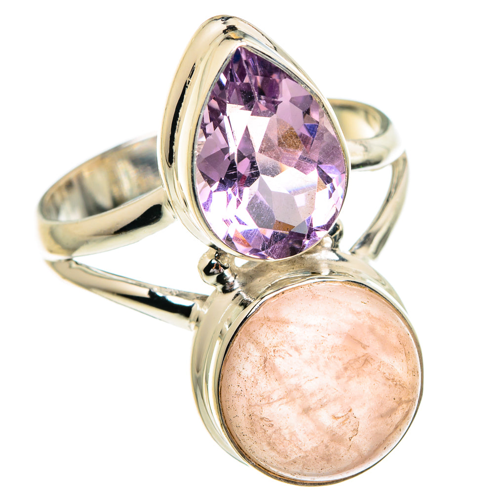Rose Quartz Rings handcrafted by Ana Silver Co - RING84381