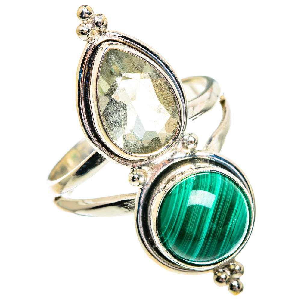 Malachite Rings handcrafted by Ana Silver Co - RING84416