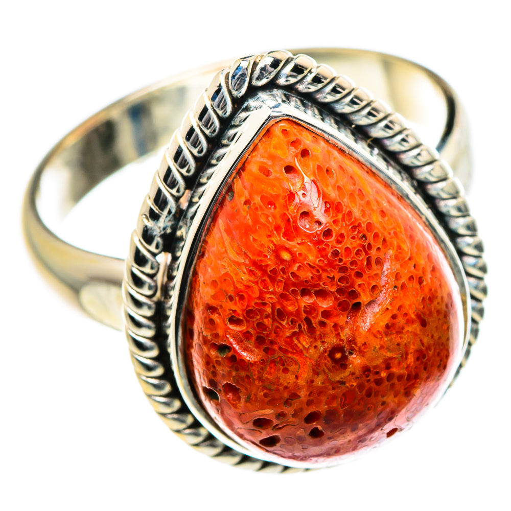 Sponge Coral Rings handcrafted by Ana Silver Co - RING84527 - Photo 2