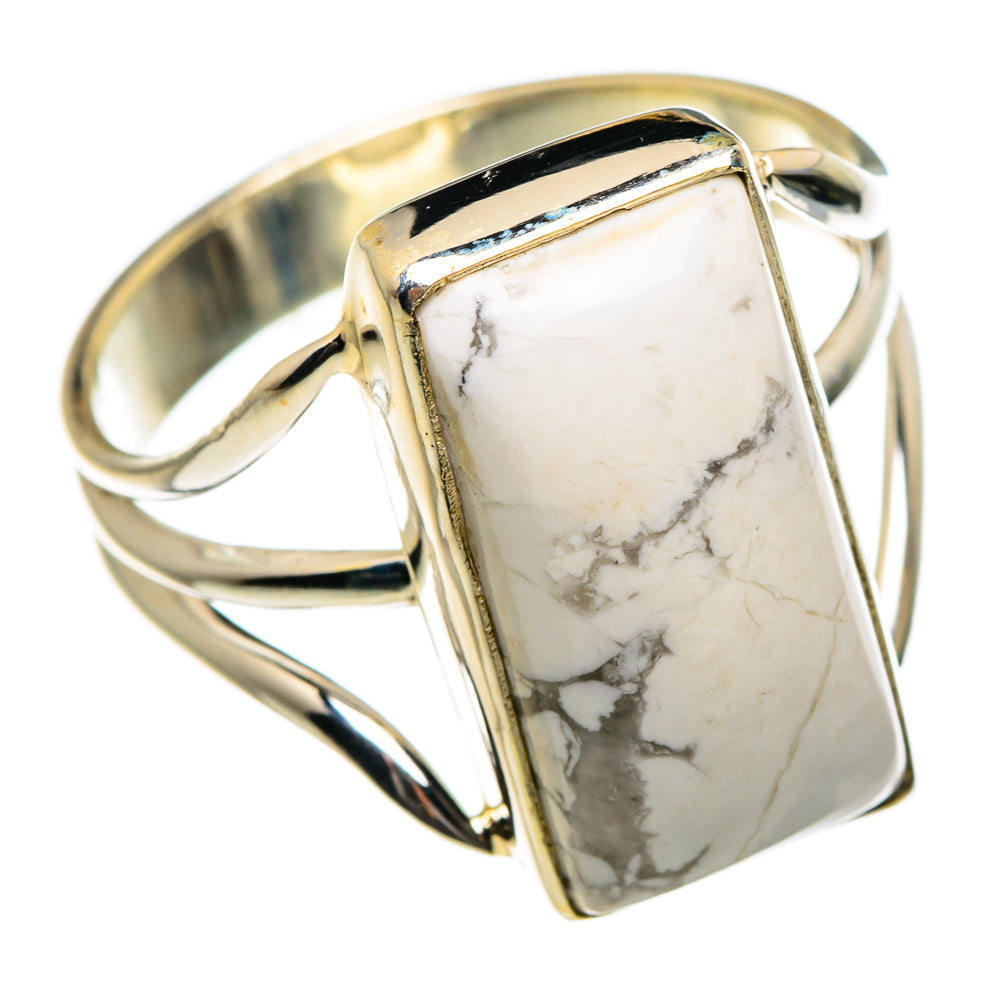 Howlite Rings handcrafted by Ana Silver Co - RING84578