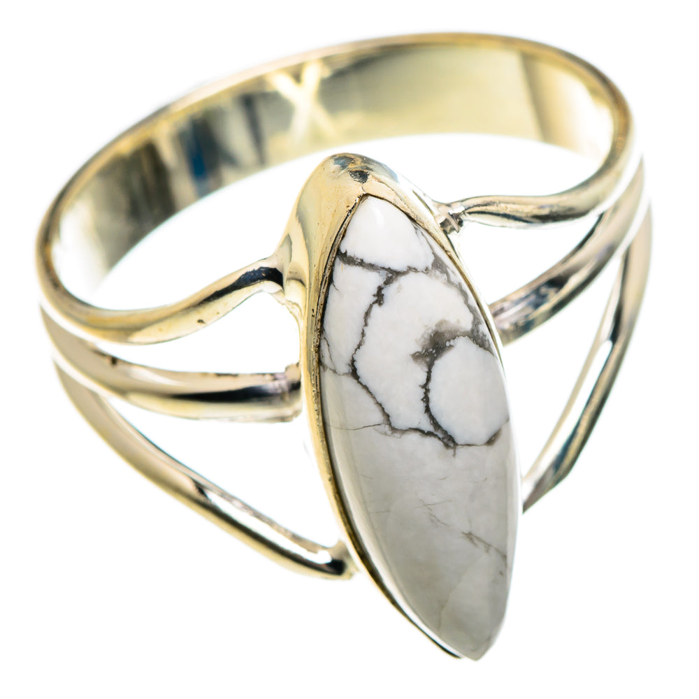 Howlite Rings handcrafted by Ana Silver Co - RING84619