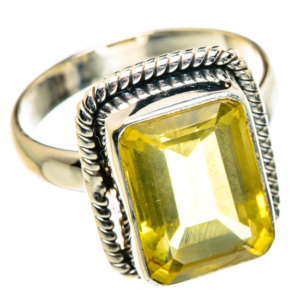 Lemon Quartz Rings handcrafted by Ana Silver Co - RING84622