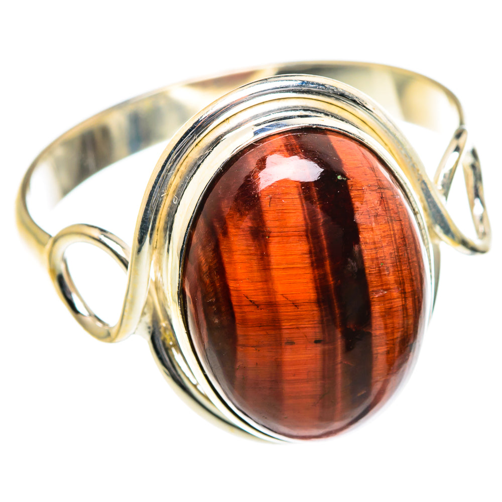 Red Tiger Eye Rings handcrafted by Ana Silver Co - RING84635