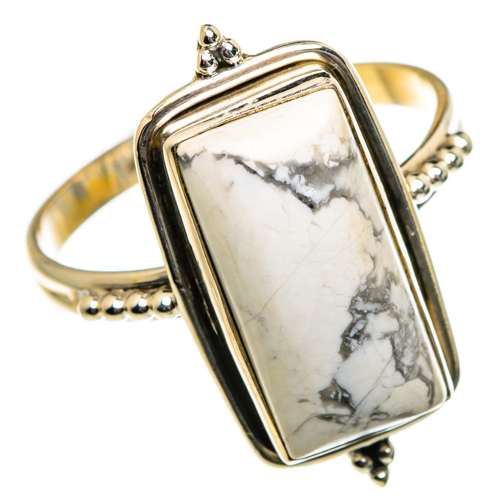 Howlite Rings handcrafted by Ana Silver Co - RING84654