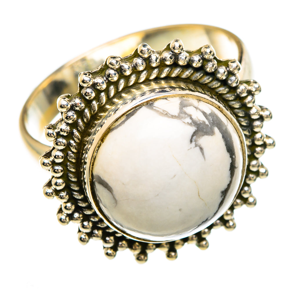 Howlite Rings handcrafted by Ana Silver Co - RING84819