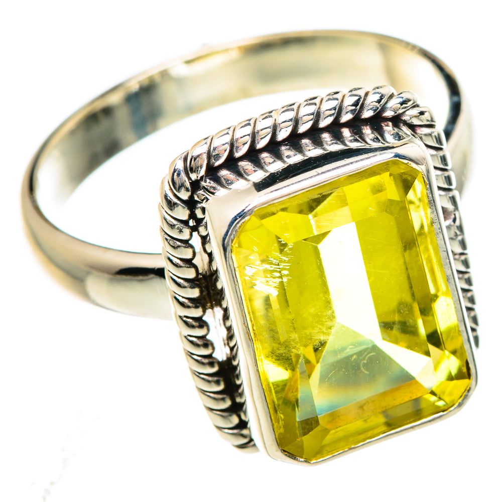 Lemon Quartz Rings handcrafted by Ana Silver Co - RING84829