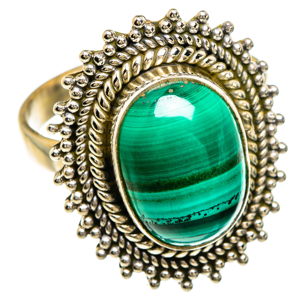 Malachite Rings handcrafted by Ana Silver Co - RING84936