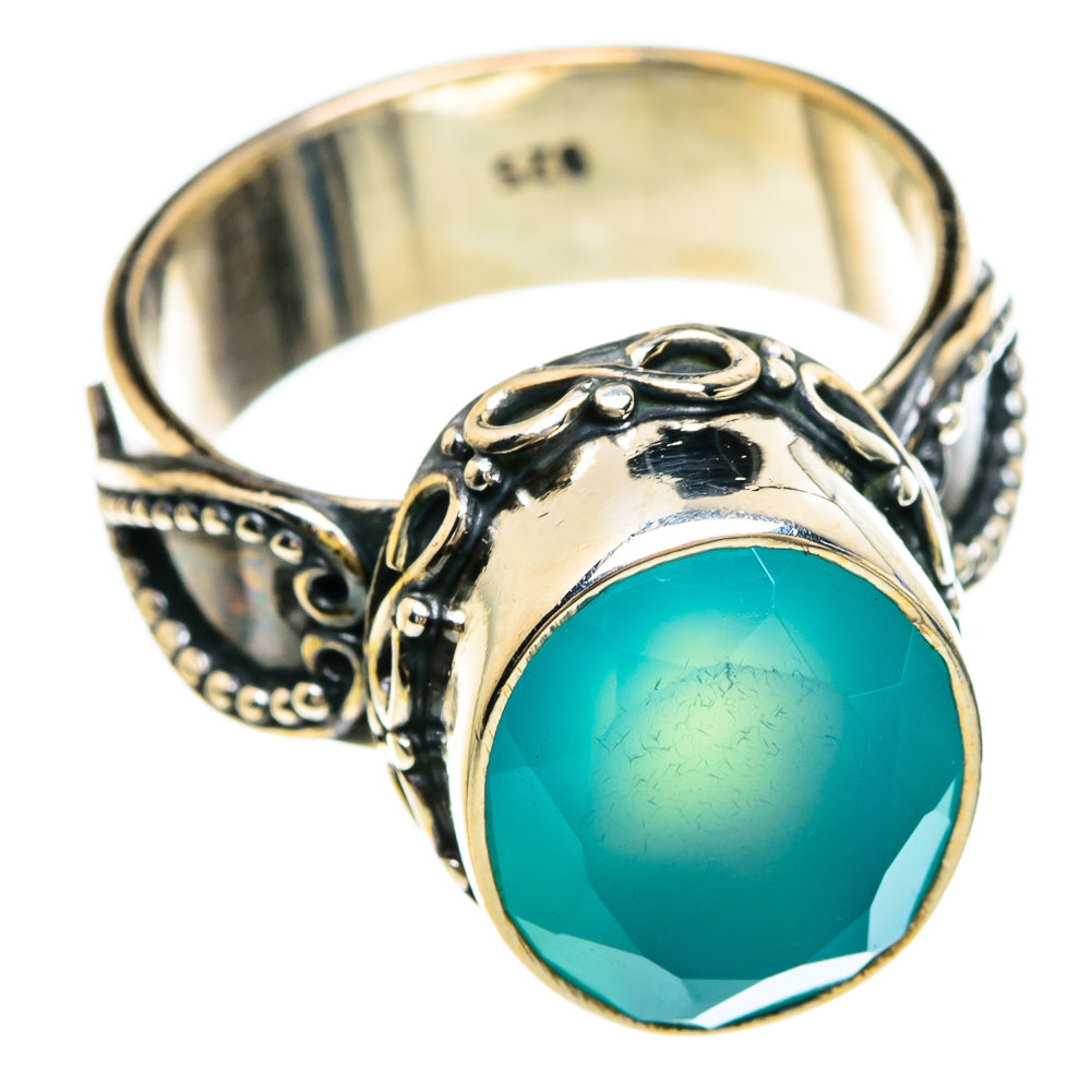 Aqua Chalcedony Rings handcrafted by Ana Silver Co - RING84975
