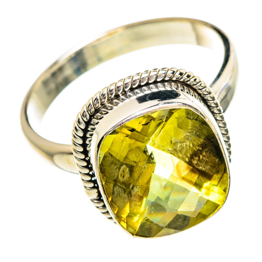 Lemon Quartz Rings handcrafted by Ana Silver Co - RING85011
