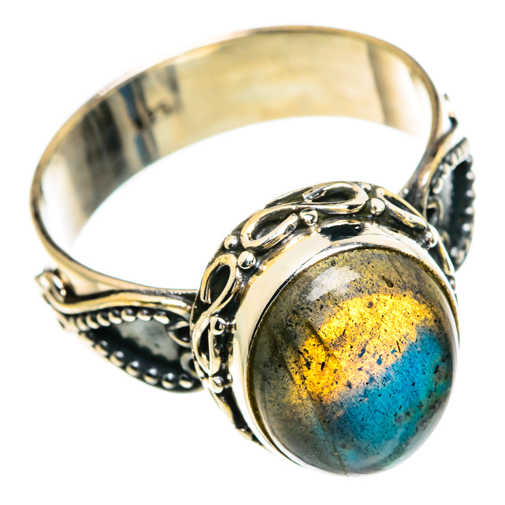 Labradorite Rings handcrafted by Ana Silver Co - RING85021