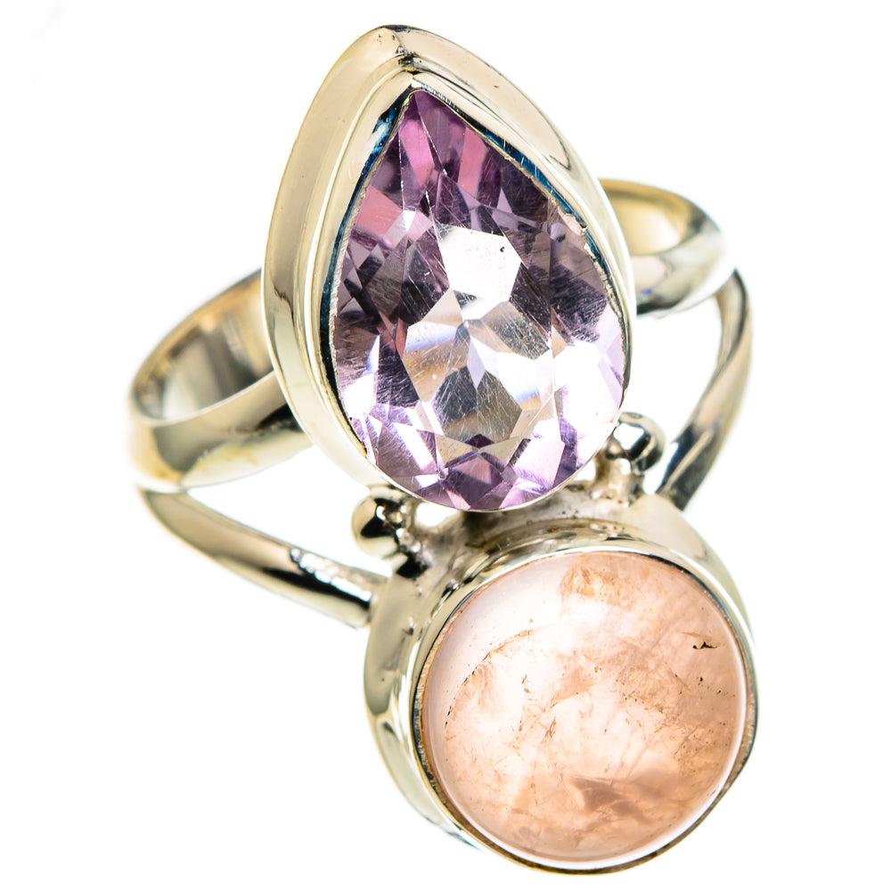 Rose Quartz Rings handcrafted by Ana Silver Co - RING85224