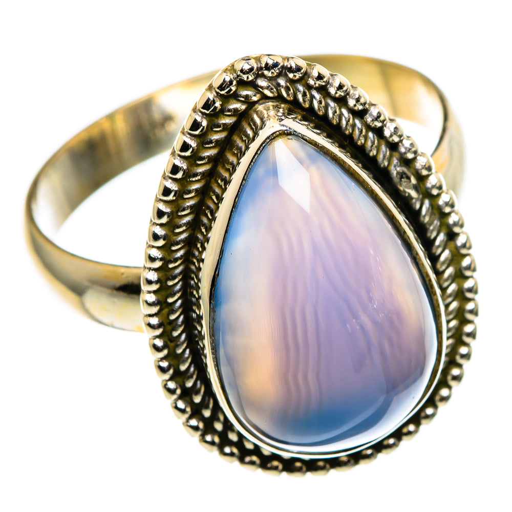 Aqua Chalcedony Rings handcrafted by Ana Silver Co - RING85232