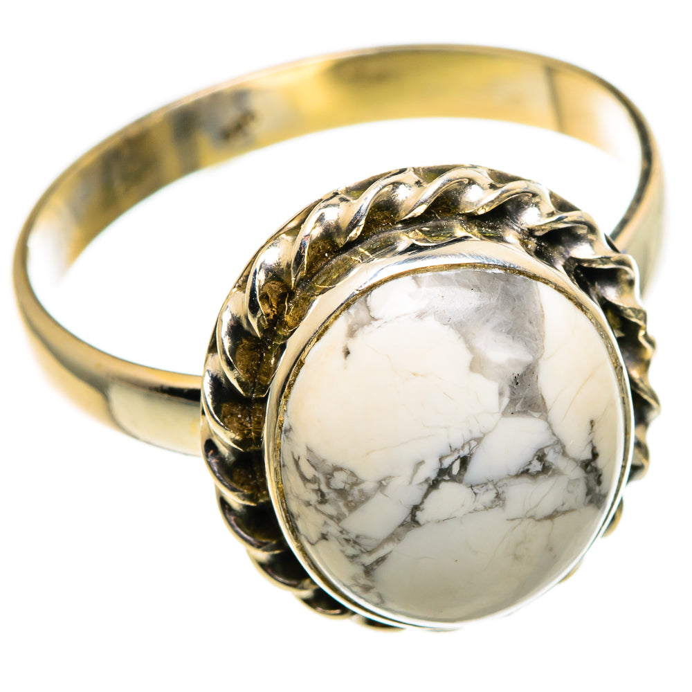 Howlite Rings handcrafted by Ana Silver Co - RING85265