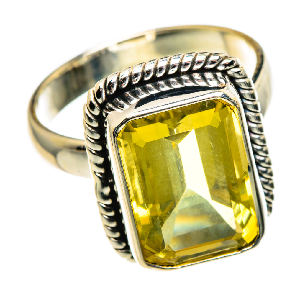 Lemon Quartz Rings handcrafted by Ana Silver Co - RING85274