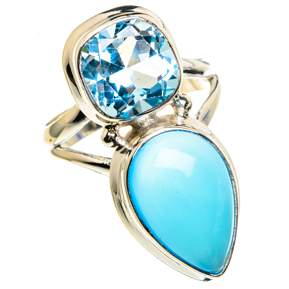 Aqua Chalcedony Rings handcrafted by Ana Silver Co - RING85359