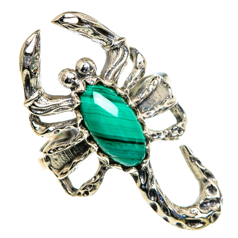 Malachite Rings handcrafted by Ana Silver Co - RING85406