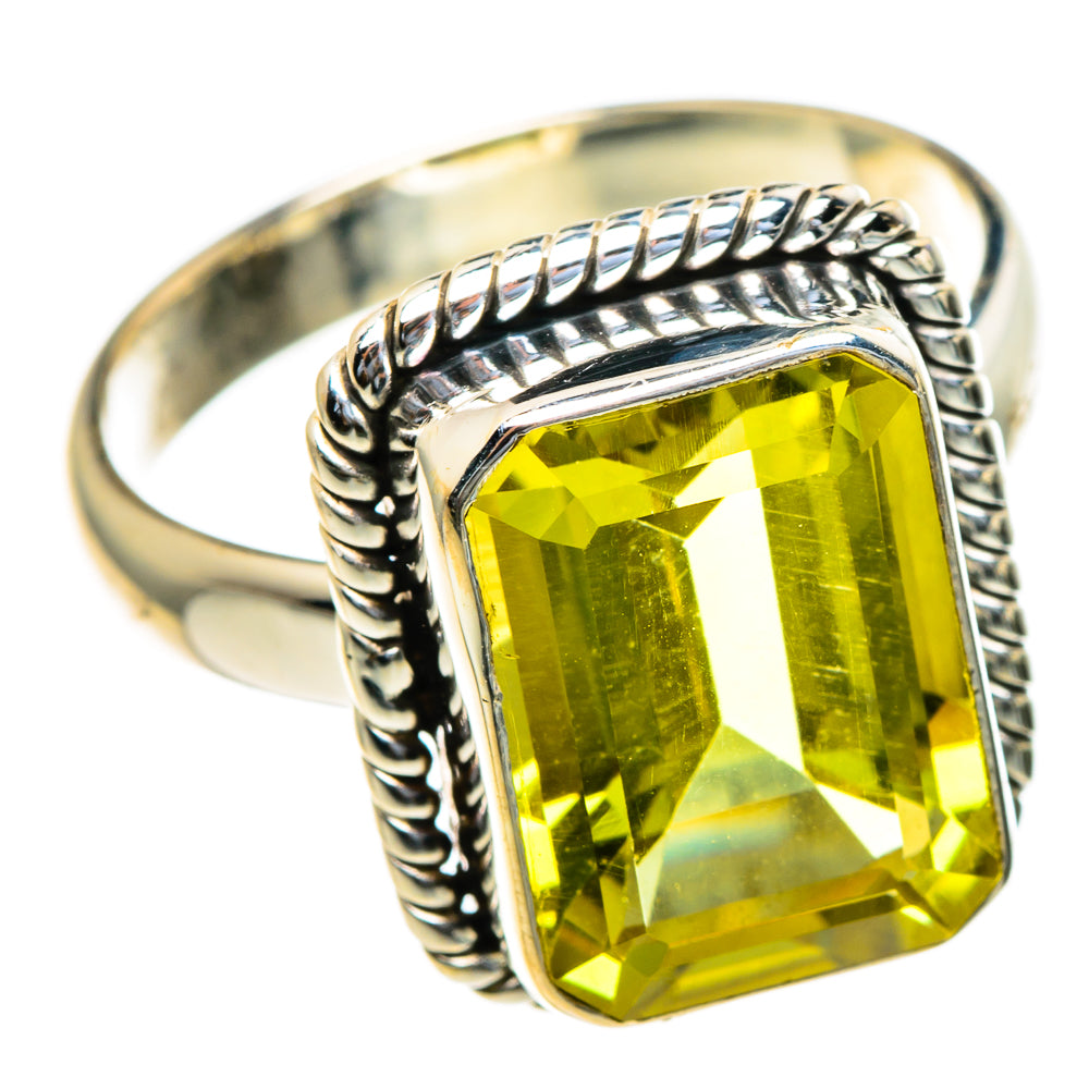 Lemon Quartz Rings handcrafted by Ana Silver Co - RING85575