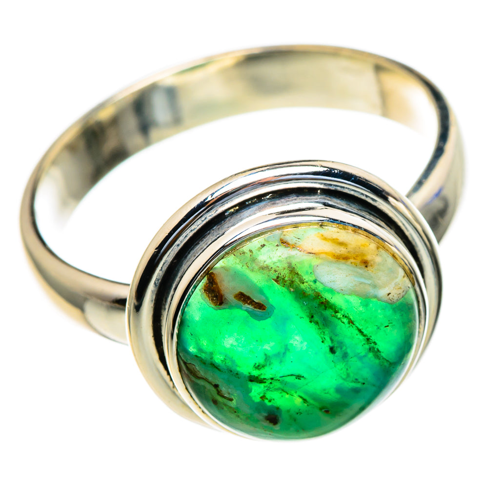 Chrysoprase Rings handcrafted by Ana Silver Co - RING85626