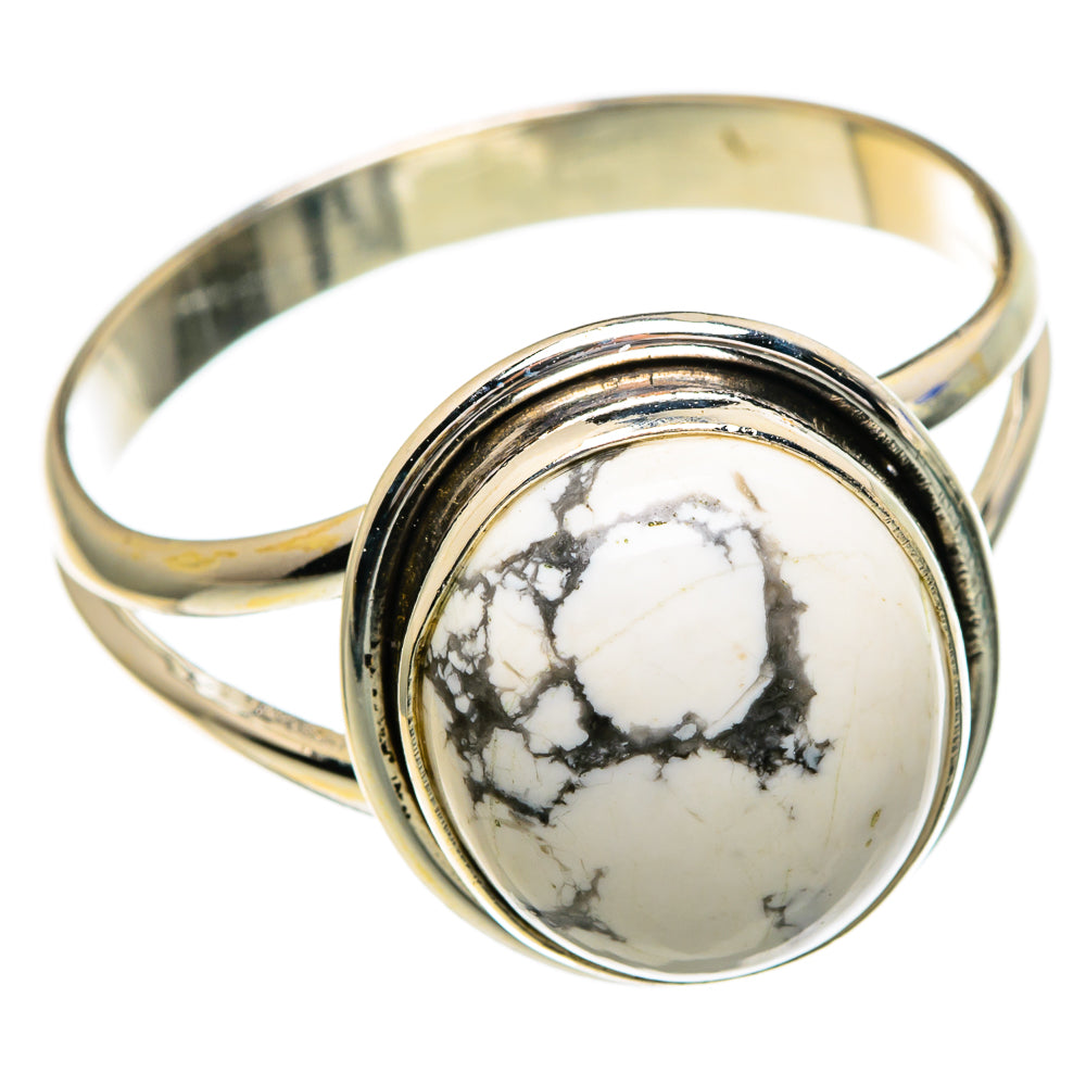 Howlite Rings handcrafted by Ana Silver Co - RING85756