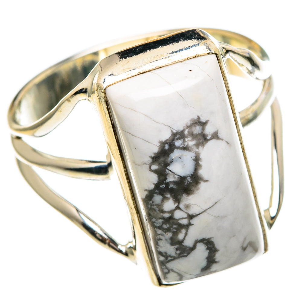 Howlite Rings handcrafted by Ana Silver Co - RING85757