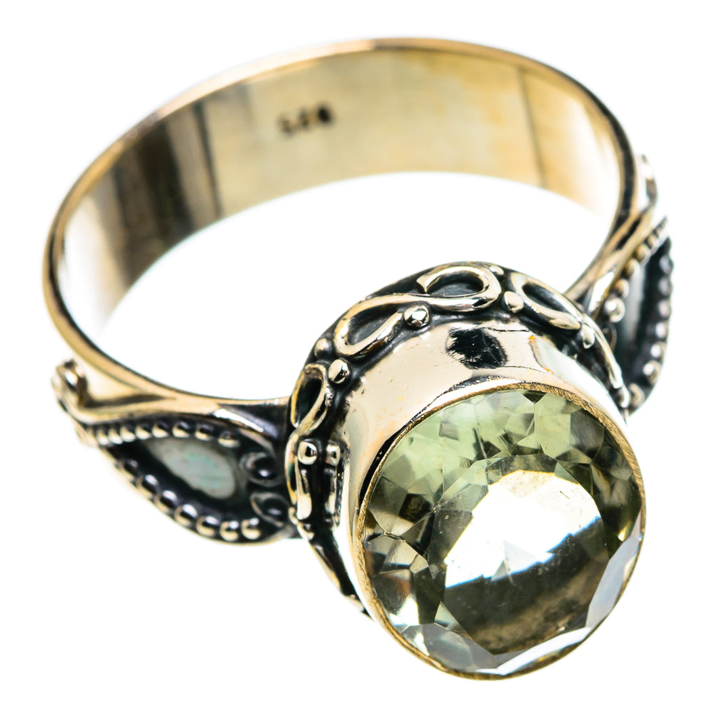 Green Amethyst Rings handcrafted by Ana Silver Co - RING85776