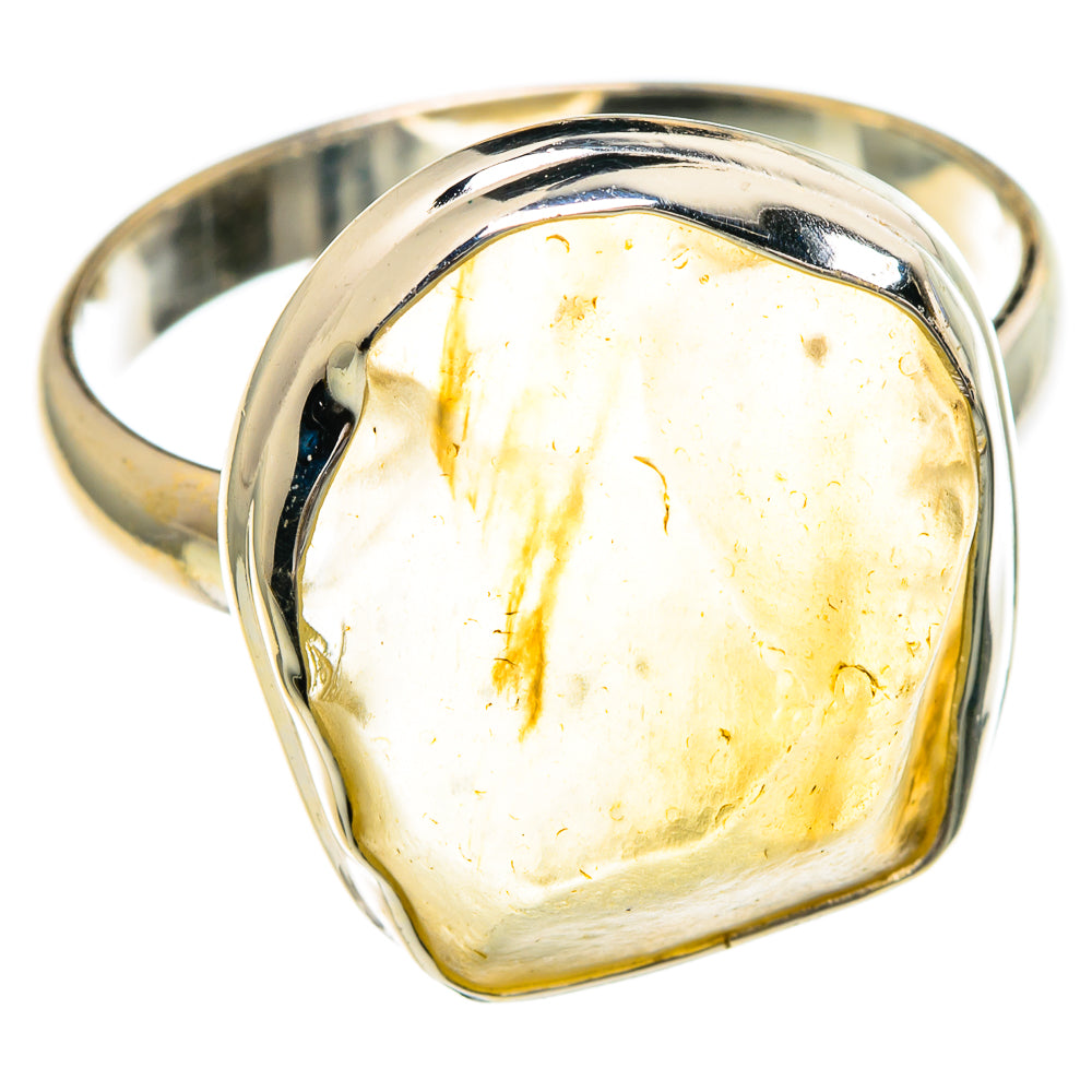 Libyan Desert Glass Rings handcrafted by Ana Silver Co - RING85787