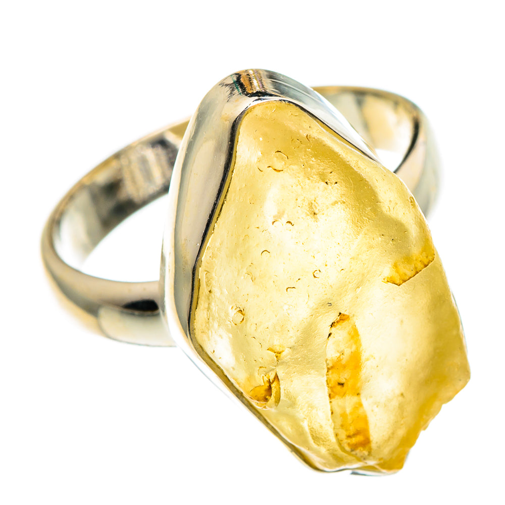 Libyan Desert Glass Rings handcrafted by Ana Silver Co - RING85933