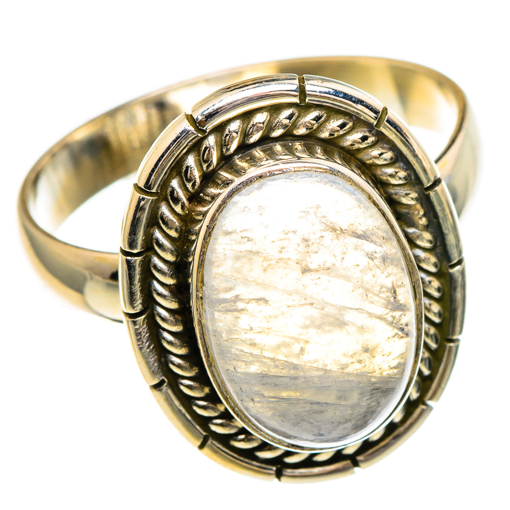 Rainbow Moonstone Rings handcrafted by Ana Silver Co - RING85949
