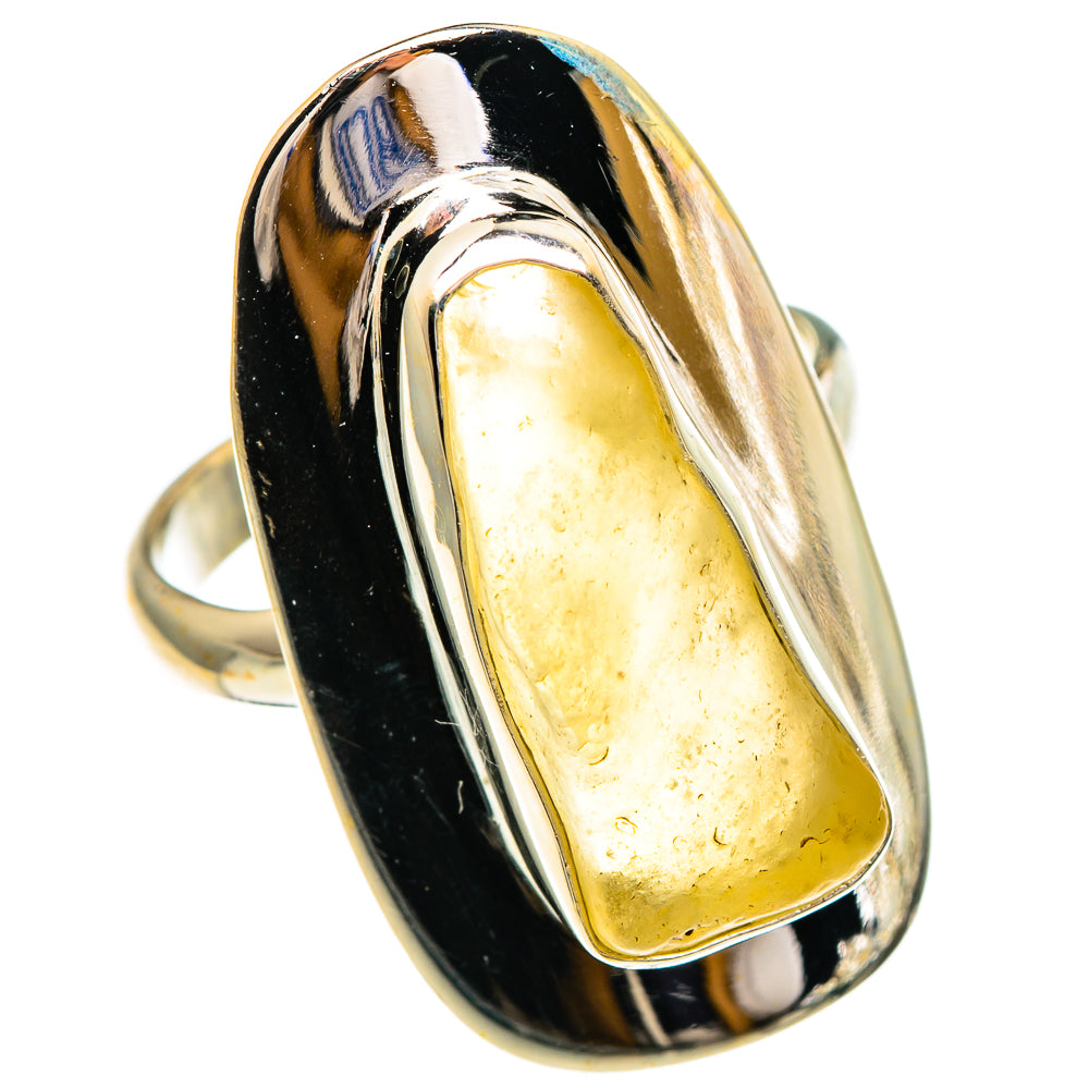 Libyan Desert Glass Rings handcrafted by Ana Silver Co - RING85971
