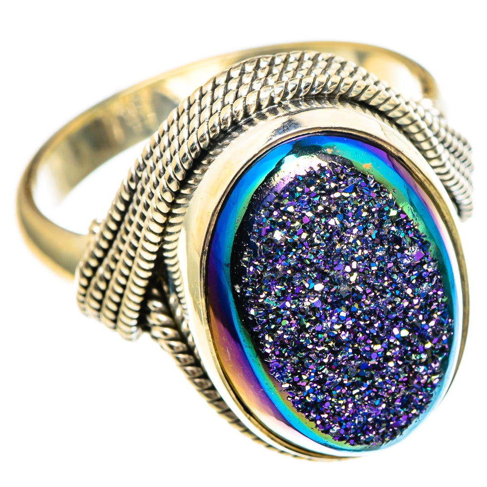 Titanium Druzy Rings handcrafted by Ana Silver Co - RING85982
