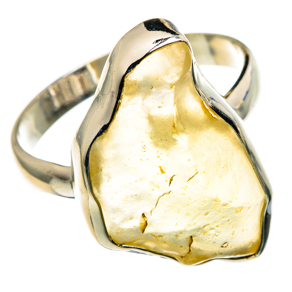Libyan Desert Glass Rings handcrafted by Ana Silver Co - RING86062 - Photo 2