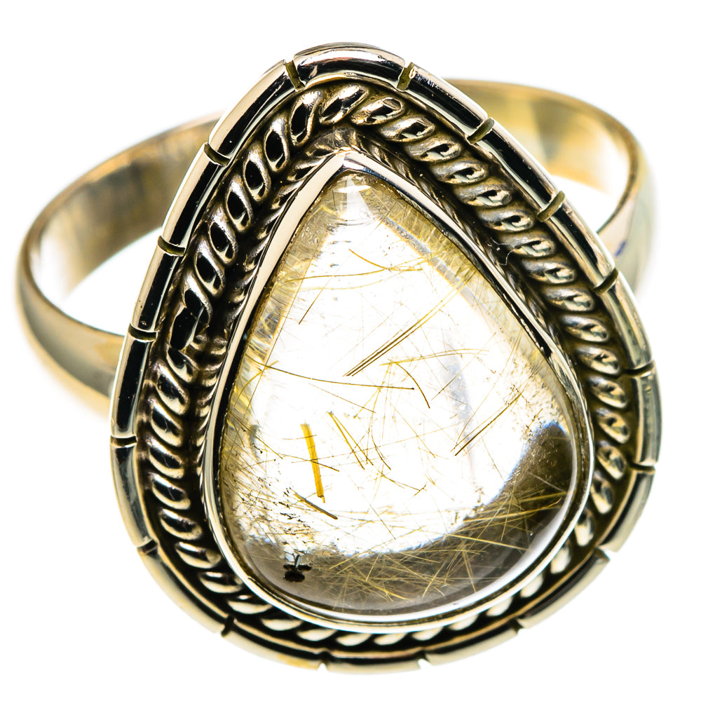 Rutilated Quartz Rings handcrafted by Ana Silver Co - RING86074