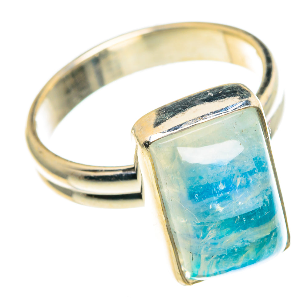 Rainbow Moonstone Rings handcrafted by Ana Silver Co - RING86136