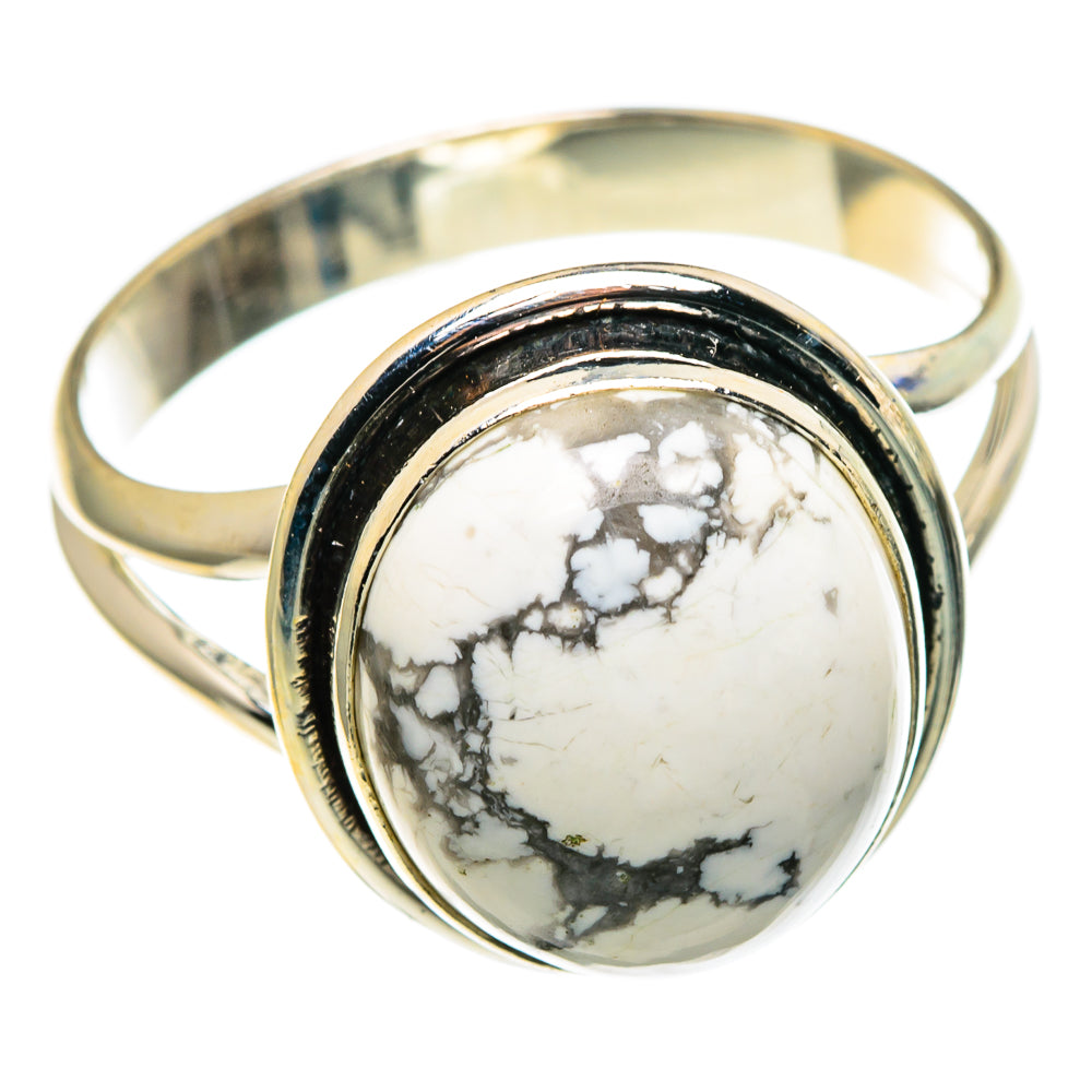 Howlite Rings handcrafted by Ana Silver Co - RING86163