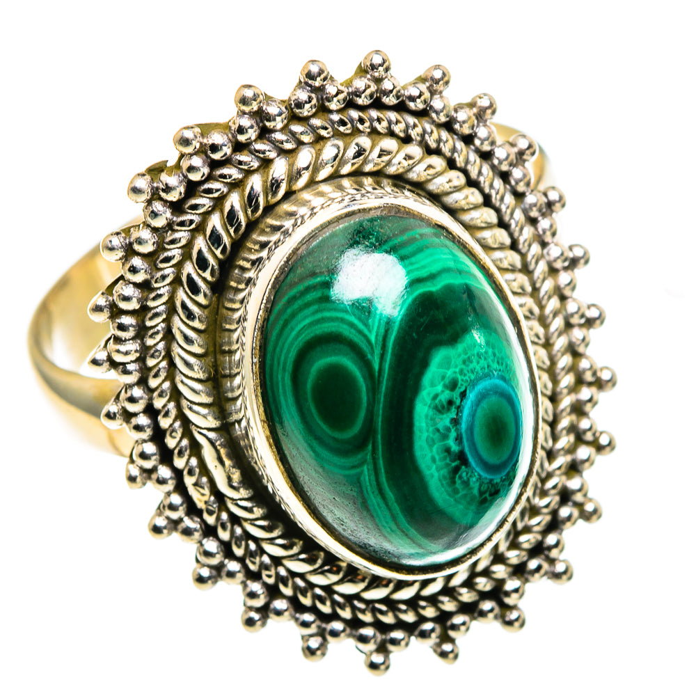 Malachite Rings handcrafted by Ana Silver Co - RING86287