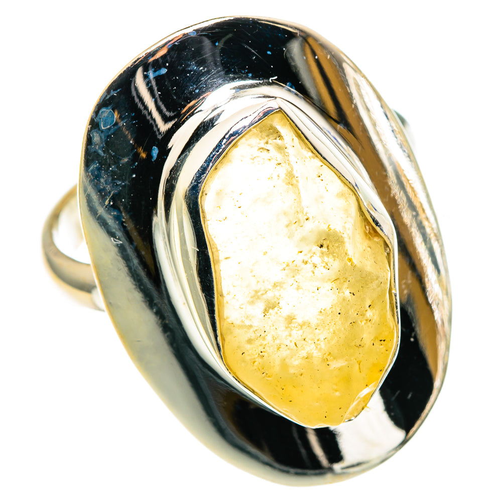 Libyan Desert Glass Rings handcrafted by Ana Silver Co - RING86294