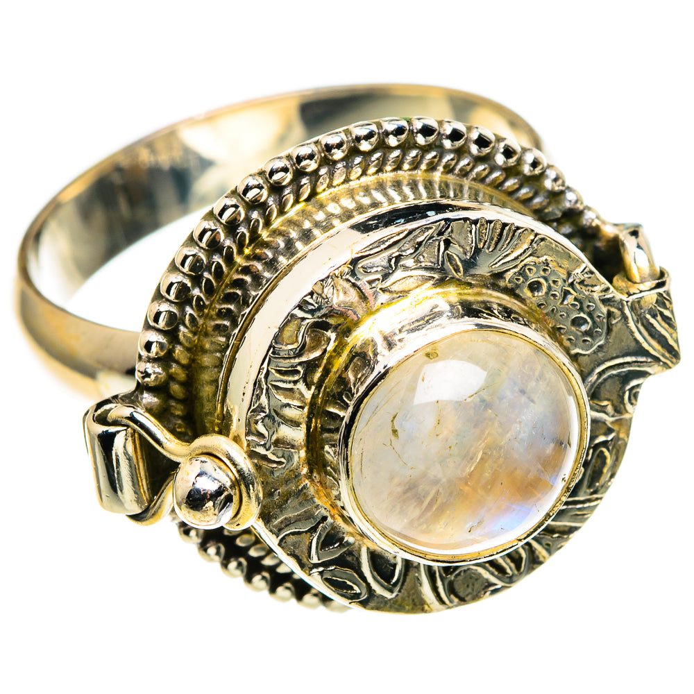 Rainbow Moonstone Rings handcrafted by Ana Silver Co - RING86301