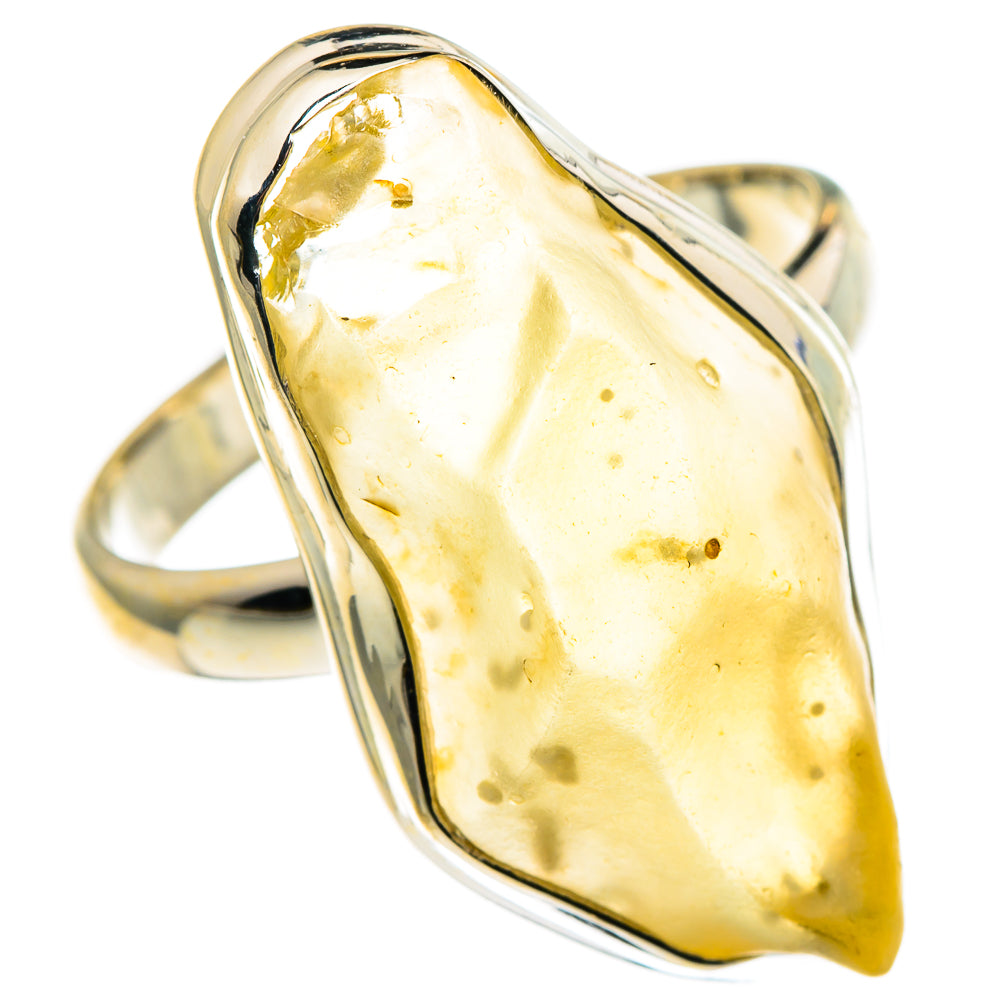 Libyan Desert Glass Rings handcrafted by Ana Silver Co - RING86330
