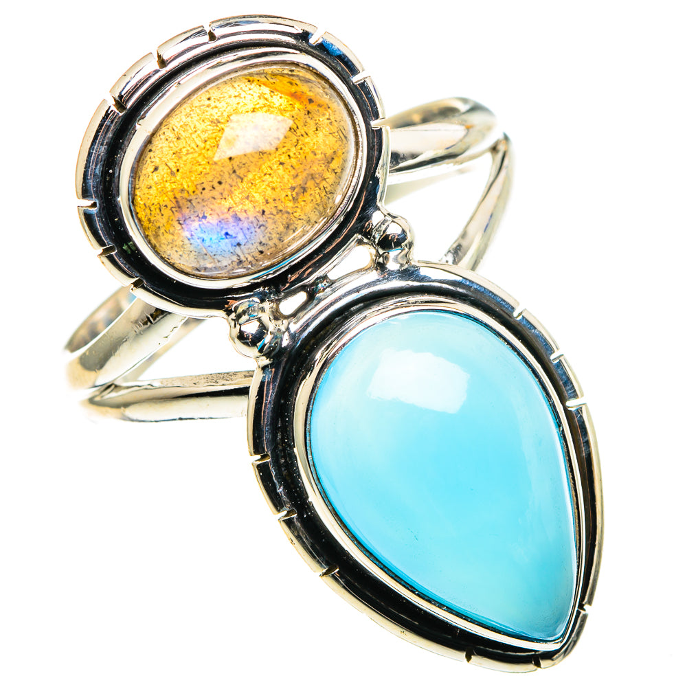 Aqua Chalcedony Rings handcrafted by Ana Silver Co - RING86346