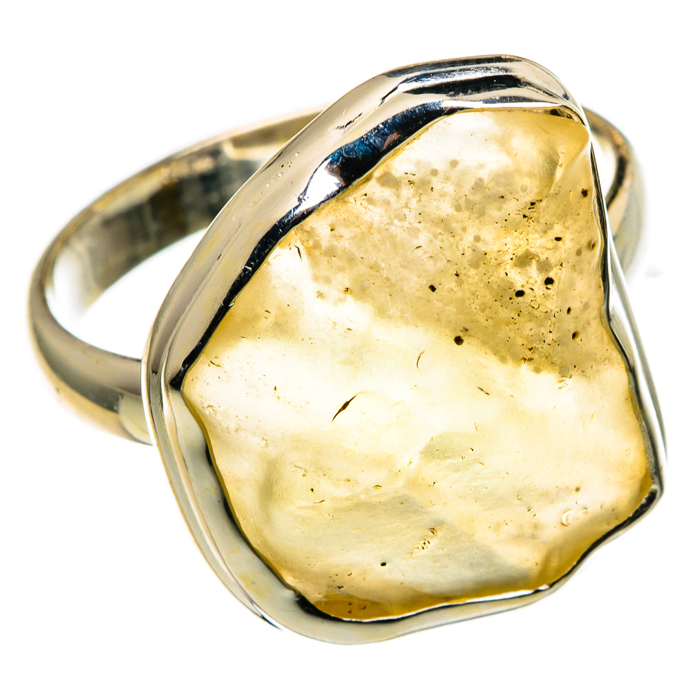Libyan Desert Glass Rings handcrafted by Ana Silver Co - RING86361 - Photo 2