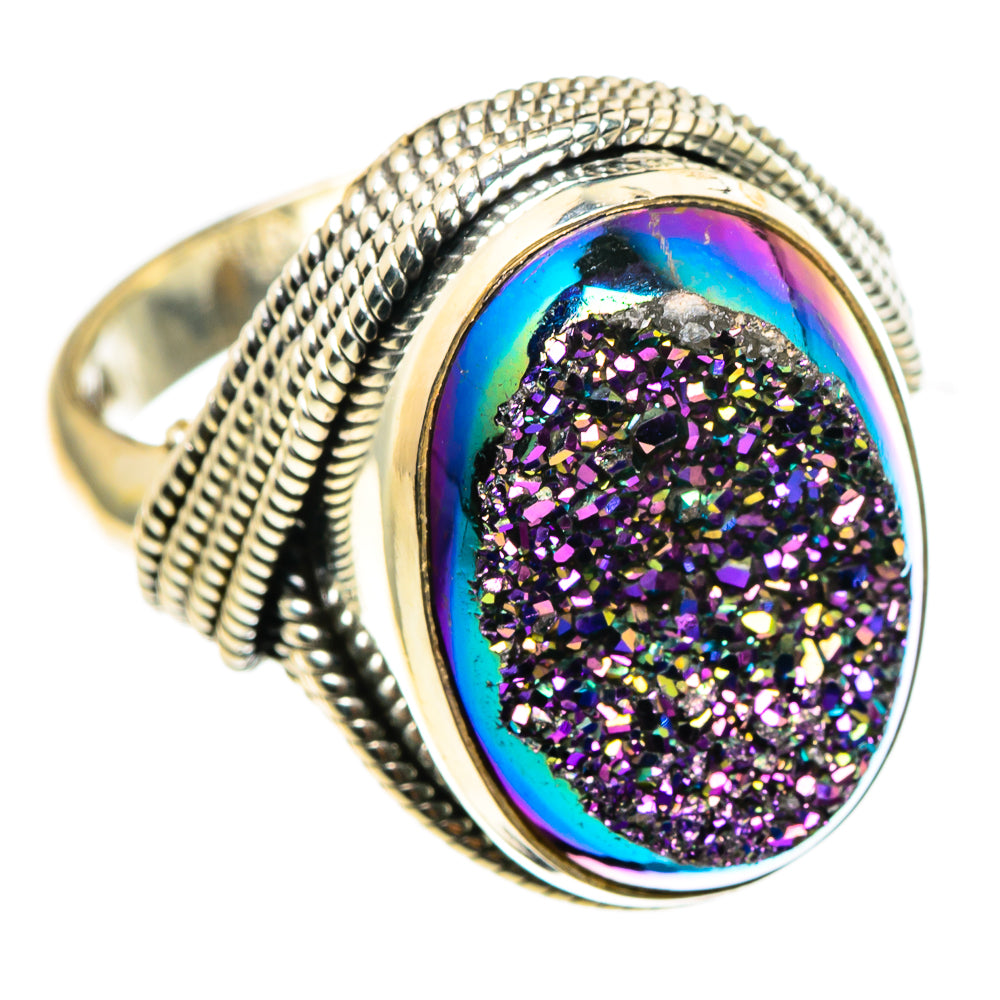 Titanium Druzy Rings handcrafted by Ana Silver Co - RING86369