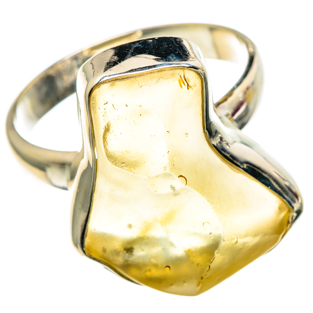 Libyan Desert Glass Rings handcrafted by Ana Silver Co - RING86389