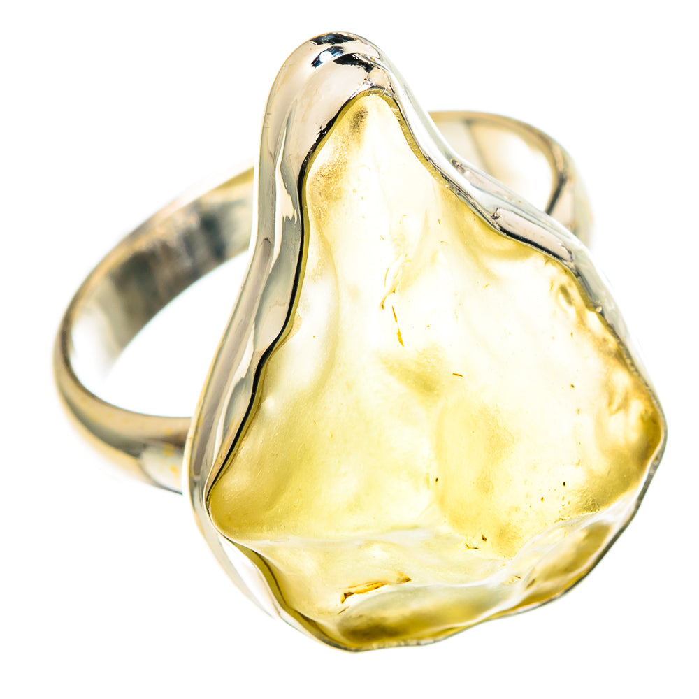 Libyan Desert Glass Rings handcrafted by Ana Silver Co - RING86460
