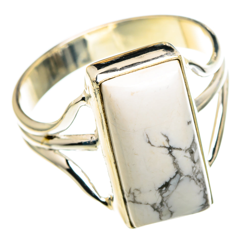 Howlite Rings handcrafted by Ana Silver Co - RING86474