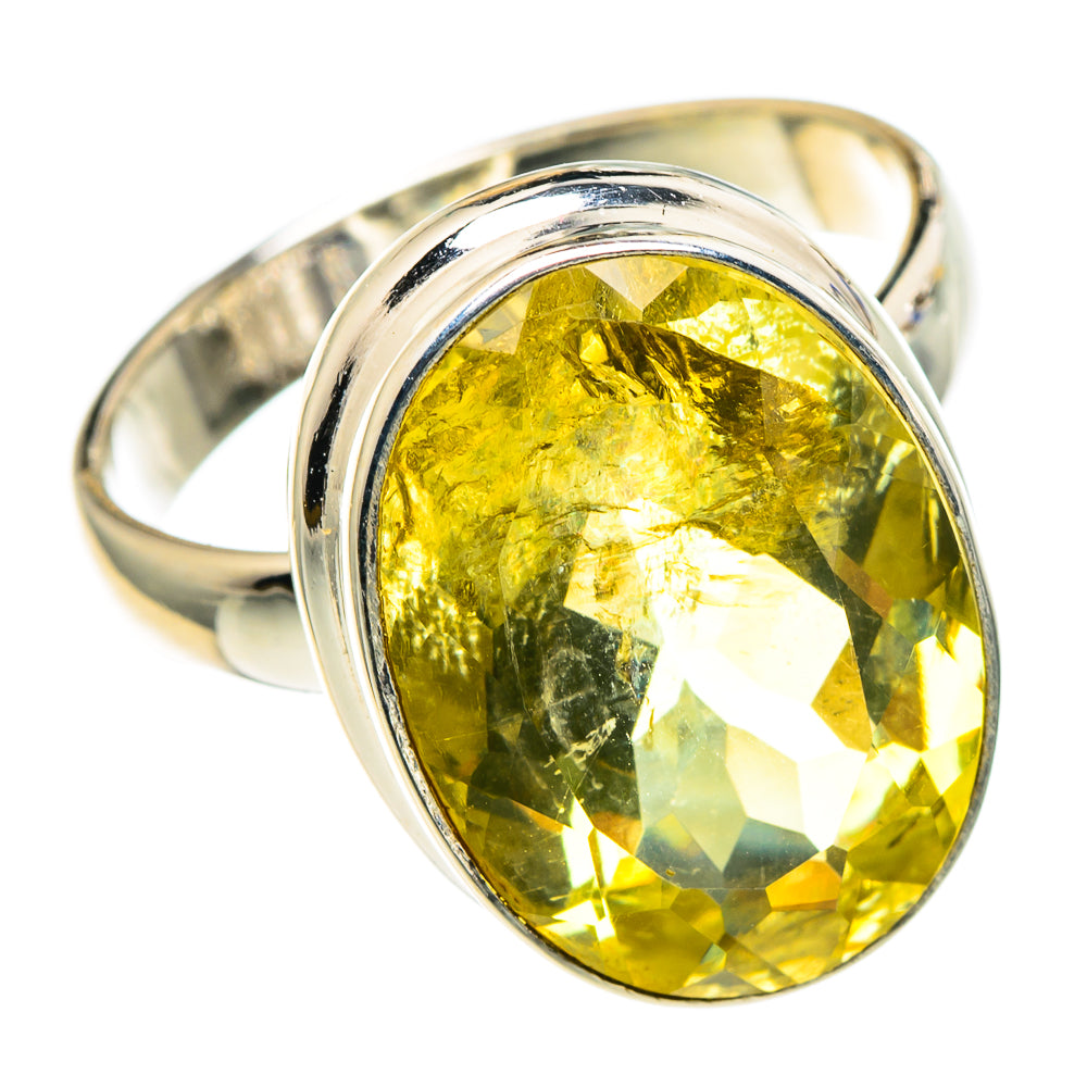 Lemon Quartz Rings handcrafted by Ana Silver Co - RING86515